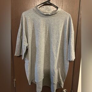 Zara Trafaluc Gray Oversized T-Shirt L